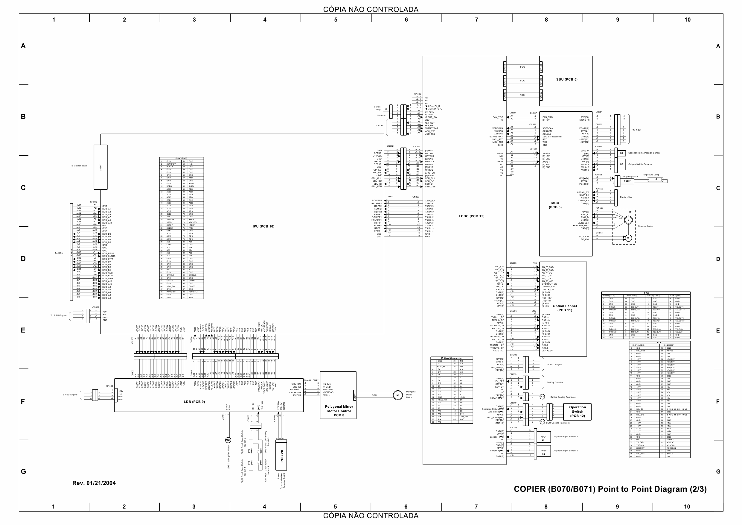 RICOH Aficio 2090 2105 B070 B071 Circuit Diagram-2